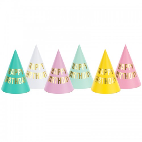 Chapéus Happy Birthday Cores